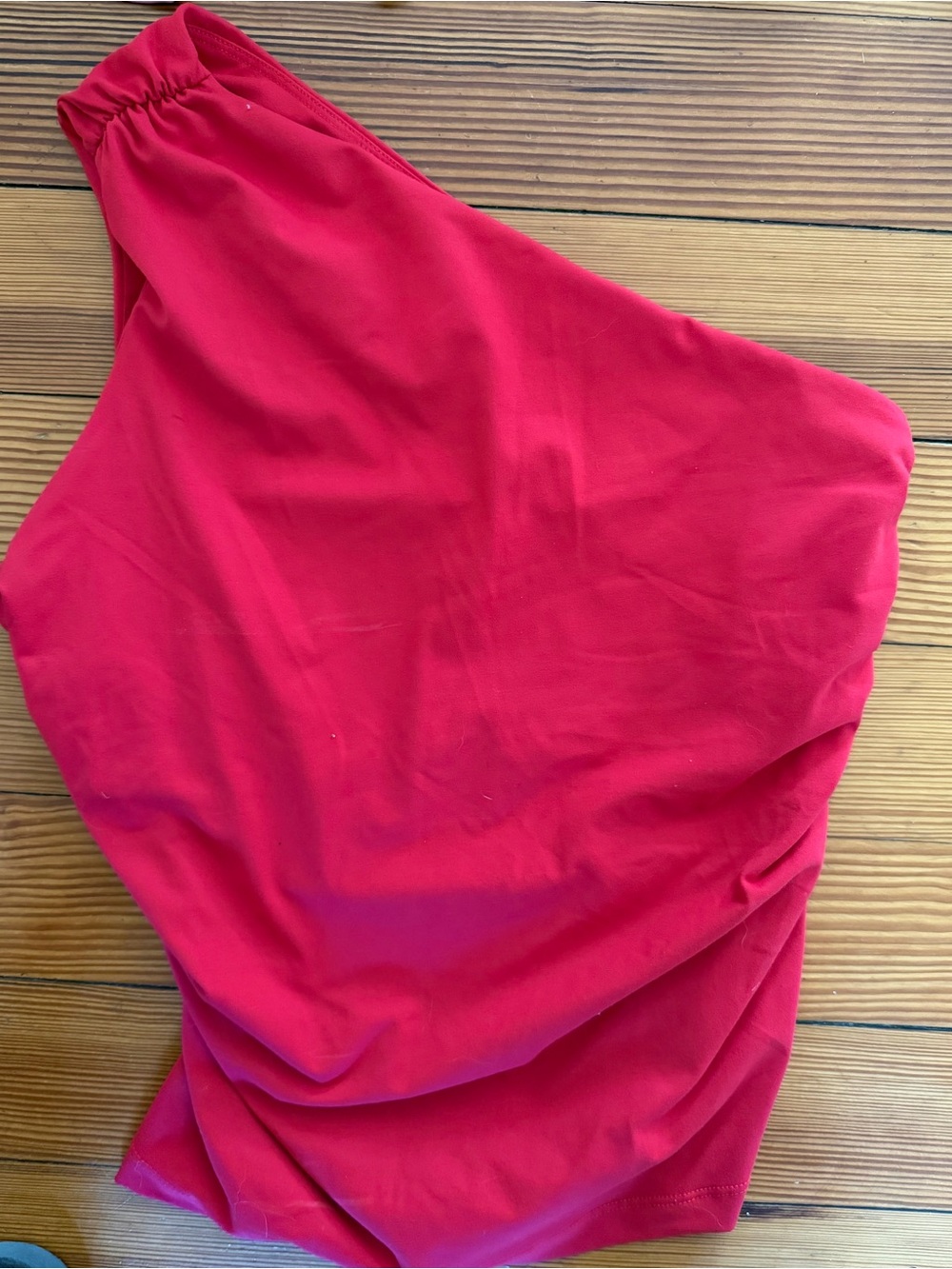 Women’s One Shoulder Red Tank Top
